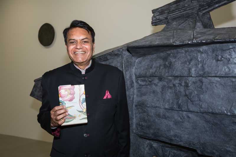 Satish Modi with his book In Love With Death