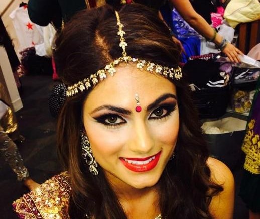 Seepaj Dhaliwal backstage at MISS INDIA NORTH AMERICA 2014