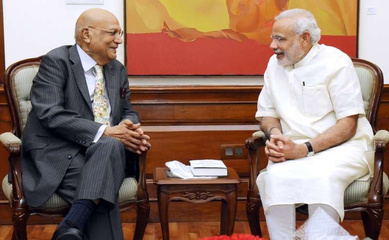 Lord Swraj Paul with Indian Prime Minister Narendra Modi