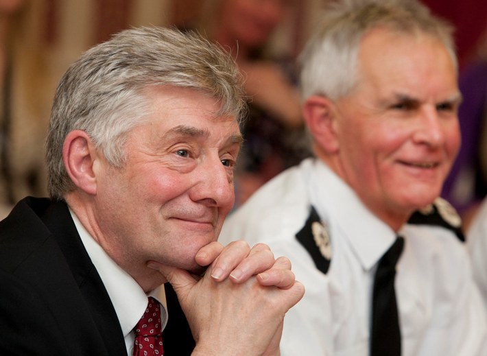 Greater Manchester’s Police and Crime Commissioner Tony Lloyd  with Greater Manchester Chief Constable Sir Peter Fahy