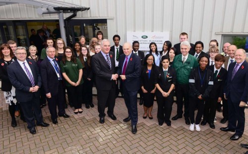 ince-Cable and Mike Wright with young trainees