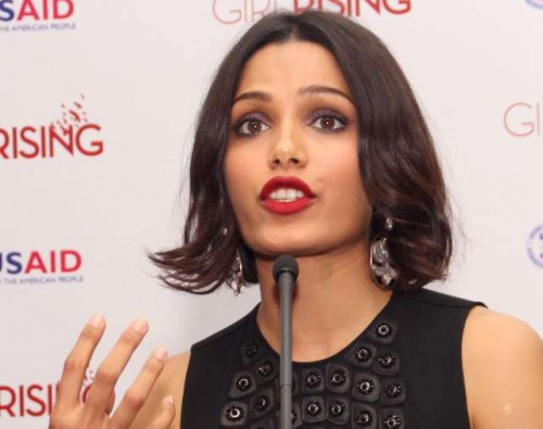  Actress and Girl Rising ambassadors Freida Pinto 