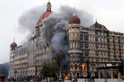 A file photo of 26/11 Attacks on Mumbai. Ten heavily armed Pakistani terrorists had landed undetected in Mumbai's Badhwar Park in Colaba from the sea Nov 26, 2008, and laid siege to several key locations, including Chhatrapati Shivaji Terminus, Taj Mahal Hotel, Chabad House and Leopold Cafe. FILE PHOTO