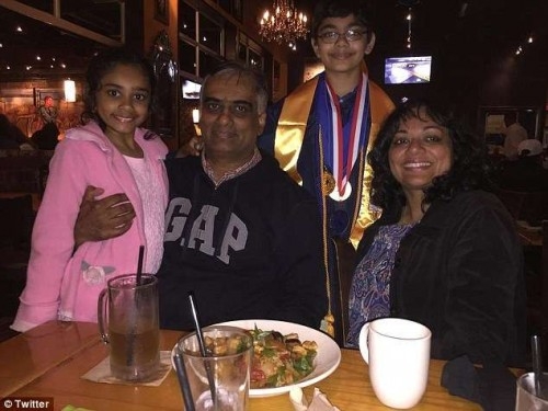 Tanishq Abraham with his family (Photo: Courtesy, Twitter)