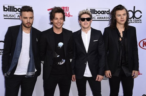  Liam Payne, Louis Tomlinson, Niall Horan and Harry Styles members of boy band One Direction at the Billboard Music Awards 2015 in the MGM Grand Garden Arena, Las Vegas on May 17, 2015.