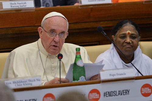 pope francis and amma