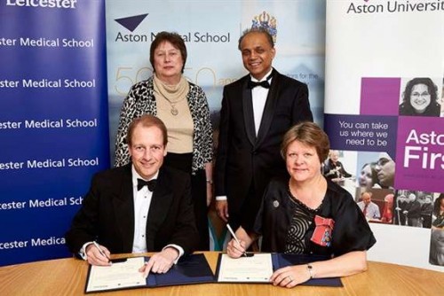 Professor Paul Boyle, Professor Alison Goodall, pro-vice-chancellor and head of college, University of Leicester, Professor Asif Ahmed, pro-vice-chancellor for health and executive dean of Aston Medical School and Professor Dame Julia King