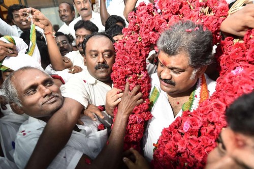 Chennai: Former Union Minister G K Vasan after splitting from Congress in Chennai, on Nov.3, 2014. The politician is set to float a new party. 