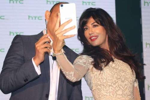 Actress Chitrangada Singh at the launch of HTC's new phone in New Delhi, on Sept. 23, 2014. (Photo: Amlan Paliwal/IANS)