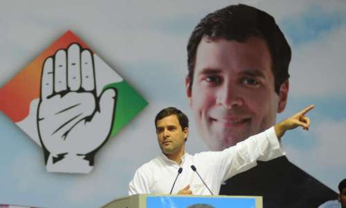 Congress Vice President Rahul Gandhi addresses during a programme organised on 70th birth anniversary of former Prime Minister Rajiv Gandhi at Talkatora Stadium in New Delhi on Aug 20, 2014. (Photo: IANS)