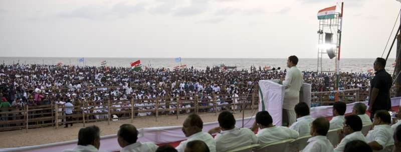 Congress Vice President Rahul Gandhi addressing the party meet in Kozhikode