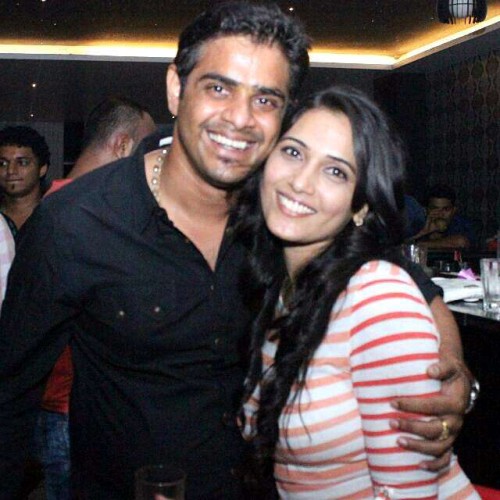 (A file photo) of Actress Mytriya Gowda with Karthik Gowda, Mytriya Gowda who filed complaint of rape and cheating against Karthik Gowda son of Union Minister DV Sadananda Gowda, alleging that he had married her secretly, in Bangalore 