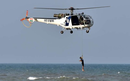 File photo of Coastal Security Group, Coast Guard and Indian Navy personnel participate in Tsunami Simulation - a security drill at Marina Beach in Chennai on May 30, 2014. .