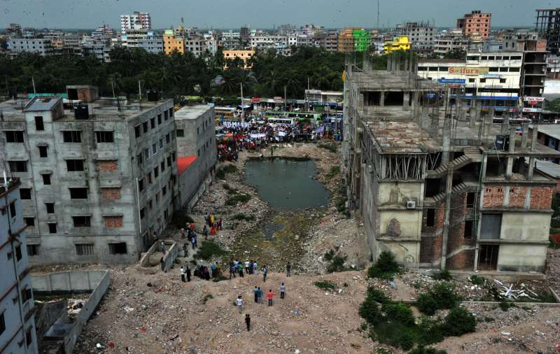 Rana Plaza  site in Bangladesh 