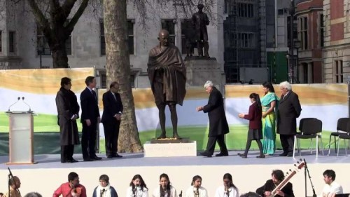 Gandhi statue at Parliament Square