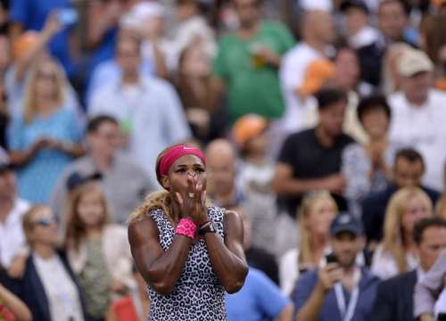  Serena Williams of the United States celebrates after the women's singles final match against Caroline Wozniacki of Denmark at the 2014 U.S. Open in New York