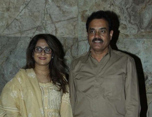 Indian former cricketer Dilip Vengsarkar with his wife Manali Vengsarkar 