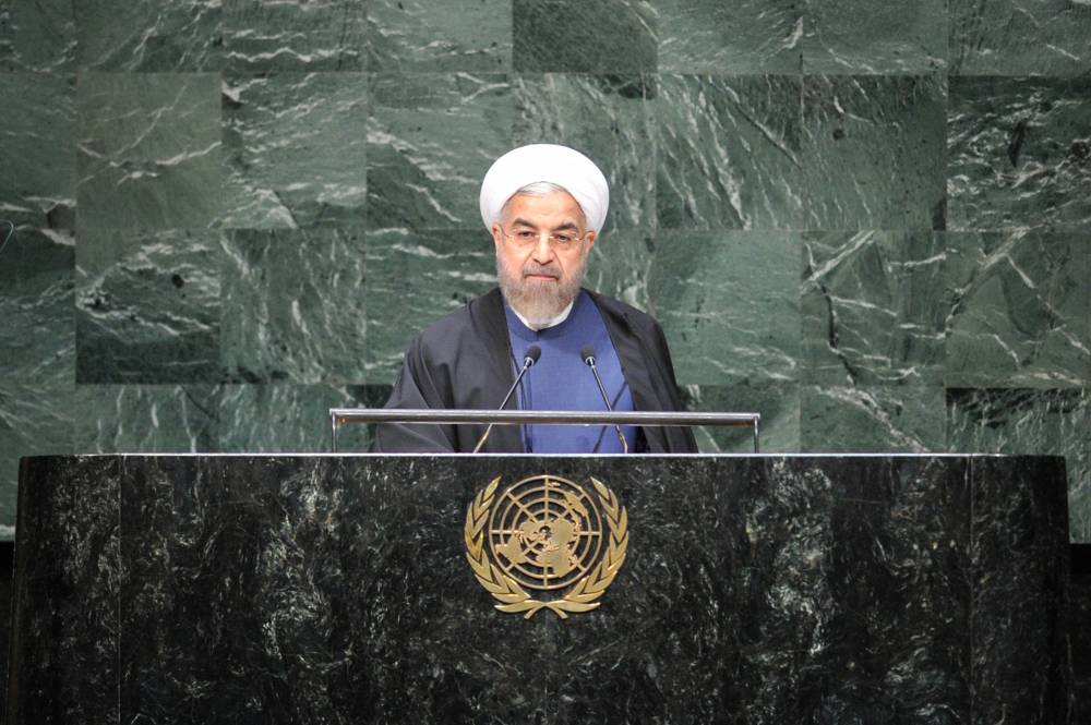 Iranian President Hassan Rouhani speaks during the general debate of the 69th session of the United Nations General Assembly, at the UN headquarters in New York, on Sept. 25, 2014.