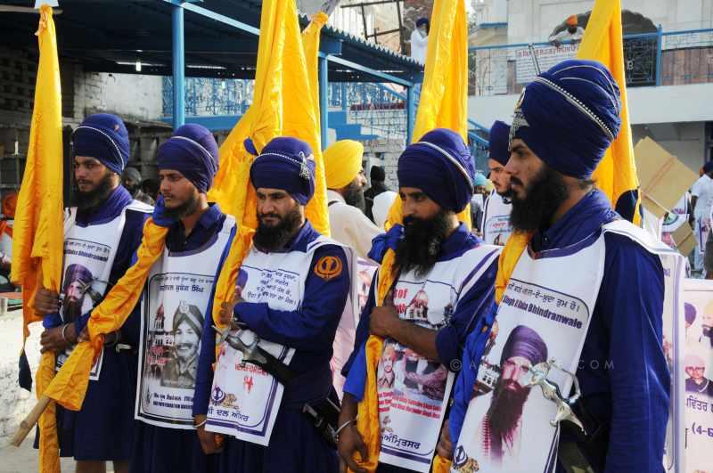 Sikhs in protest