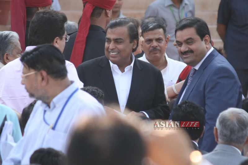 Mukesh Ambani at Modi inauguration