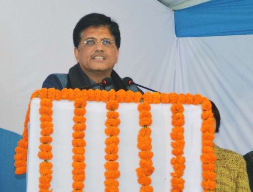 The Minister of State (Independent Charge) for Power, Coal and New and Renewable Energy, Shri Piyush Goyal addressing at the dedication ceremony of the 400KV Substation to the Nation, at Harsh Vihar, in Delhi on December 26, 2014.