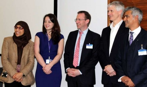 Pictured are Mashkura Rahman (vice-chair, FYSHnet), Kathryn Roberts (people leader, KPMG), Andy Argyle, Mark Rogers (Birmingham City Council chief executive) and Aftab Rahman 