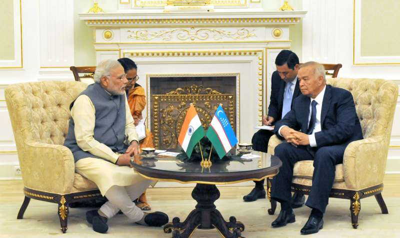 Prime Minister Narendra Modi held talks with Uzbekistan President Islam Karimov