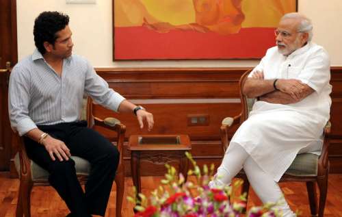 Eminent sports person, Shri Sachin Tendulkar calls on the Prime Minister, Shri Narendra Modi, in New Delhi