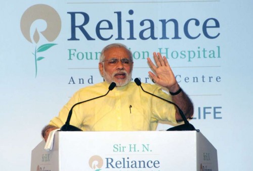 The Prime Minister, Shri Narendra Modi addressing at the ceremony held to rededicate Sir H.N. Reliance Foundation Hospital and Research Centre, in Mumbai on October 25, 2014.