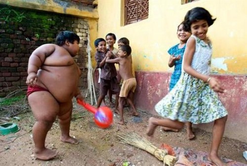 obese indian kid