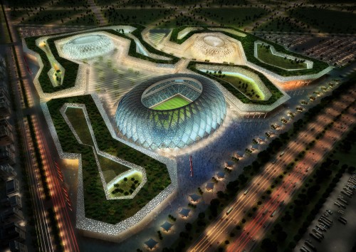 Handout image supplied by Qatar 2022  The Al-Wakrah stadium complex is pictured in this artists impression as Qatar 2022 World Cup bid unveils it's stadiums on September 16, 2010 in Doha, Qatar.  