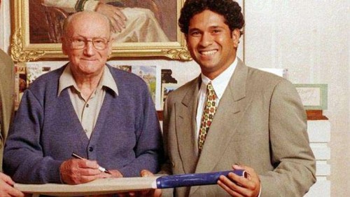 sachin with bradman