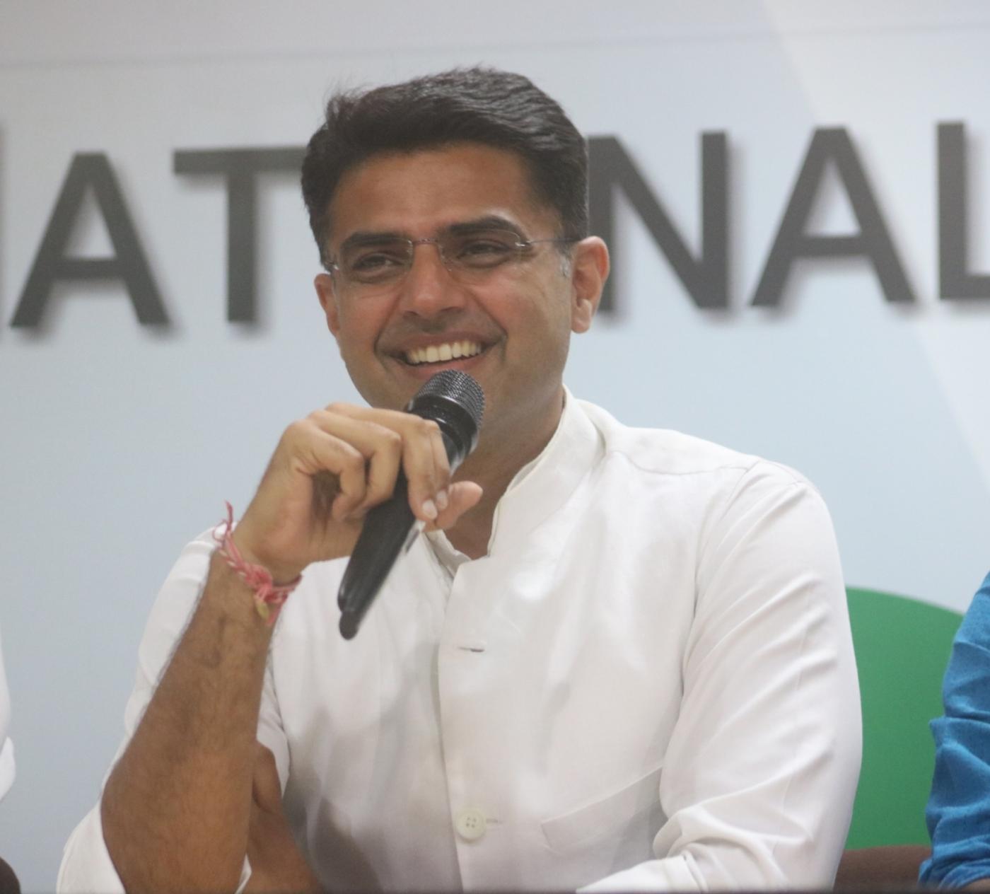 New Delhi: Congress leader Sachin Pilot addresses a press conference in New Delhi on Dec 14, 2018. (Photo: IANS) by . 