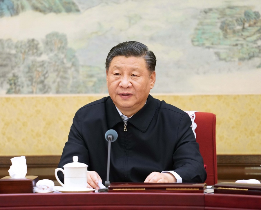 BEIJING, Dec. 27, 2019 (Xinhua) -- Xi Jinping, general secretary of the Communist Party of China (CPC) Central Committee, presides over a meeting convened by the Political Bureau of the CPC Central Committee and delivers an important speech. The meeting themed "staying true to our founding mission" was held from Thursday to Friday. (Xinhua/Li Xueren/IANS) by . 