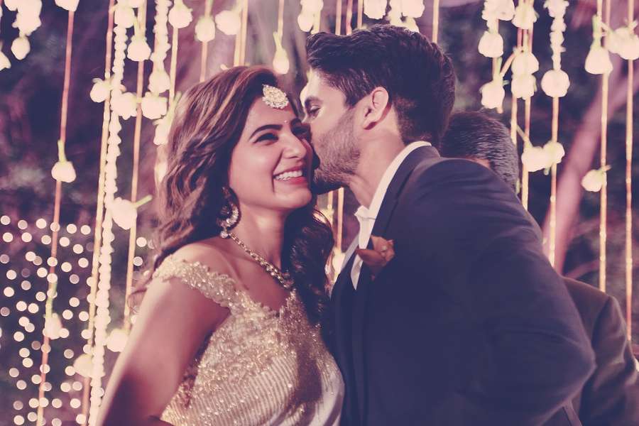 Hyderabad: Stills of actors Naga Chaitanya and Samantha engagement. (Photo: IANS) by . 