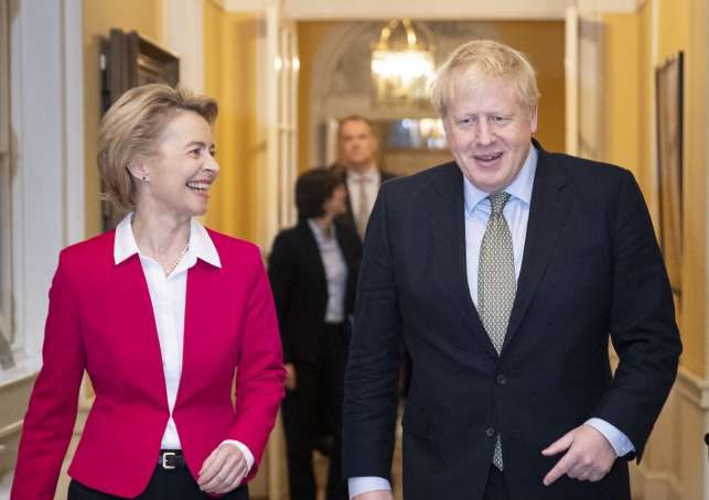 Bilateral meeting between between PM Boris Johnson and President von der Leyen by . 