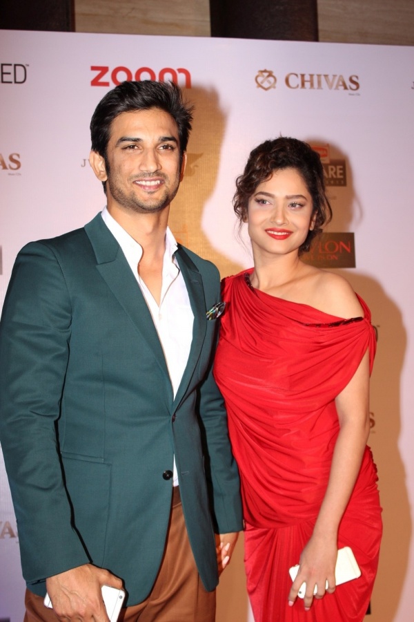 Mumbai: Actors Sushant Singh Rajput and Ankita Lokhande during the 61st Britannia Filmfare pre awards party in Mumbai, on Jan 9, 2016. (Photo: IANS) by . 