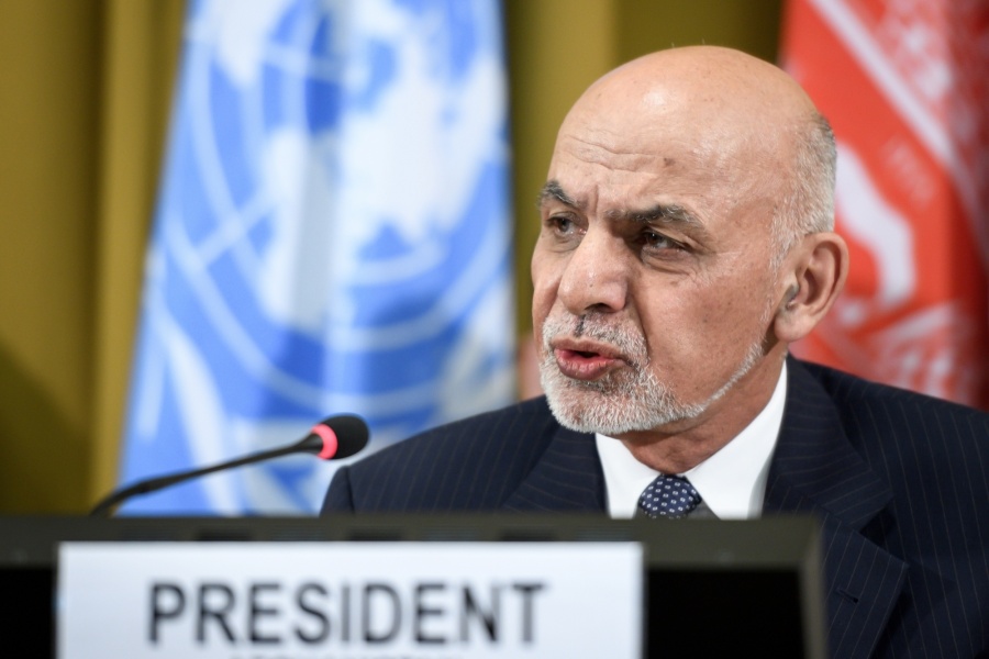 GENEVA, Nov. 28, 2018 (Xinhua) -- Afghan President Ashraf Ghani delivers a speech during the Geneva Conference on Afghanistan at the European headquarters of the United Nations in Geneva, Switzerland, Nov. 28, 2018. A top Afghan security official said that a conference that ended here Wednesday has put a renewed focus on a peace process owned and led by those in the country, and now it is up to Taliban to come forward and play a constructive role. (Xinhua/POOL/Fabrice Coffrini/IANS) by . 