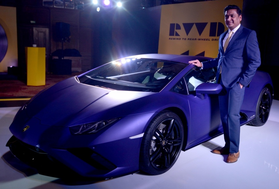 Kolkata: Lamborghini India Head Sharad Agarwal at the launch of Lamborghini HuracÃ¡n EVO RWD, in Kolkata on Feb 2, 2020. (Photo: IANS) by . 